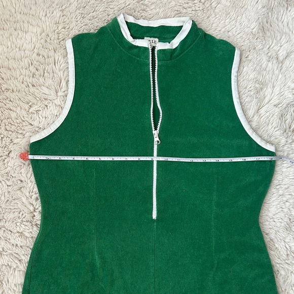 KULE Terry Cloth Retro zip Small Women’s emerald green Serena romper - Picture 6 of 7